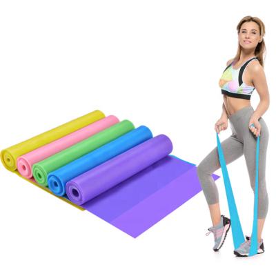 China Long Flat Wide Stretch Resistance Exercise Resistance Band Eco - Friendly Yoga for sale