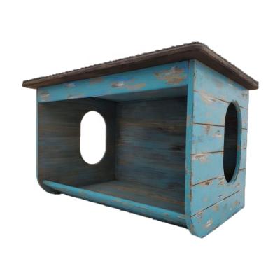 China Breathable Unique Handmade Indoor Kitten Platform Carrier Dog Cage Furniture Wooden Pets House for sale