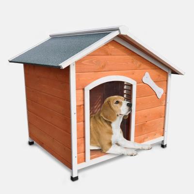 China Large Viable Outdoor Insulated Waterproof Kennel Cage Wooden Dog House for sale