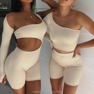 China 2021 summer QUICK DRY designer corset joggers summer casual biker outfits set sexy women shorts two piece set for sale