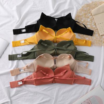 China 2021 Beauty QUICK DRY Sexy Cross Back Smooth Breathable Comfort One Piece Ears And Inner Panty Set Ropa Underwear Bra Lingerie for sale