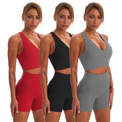 China Breathable High Quality Custom Made Yoga Shorts 3 Gym Wear Sports Clothing Set Women Fitness Active Women Clothing Women BSCI Certified Manufacturer for sale