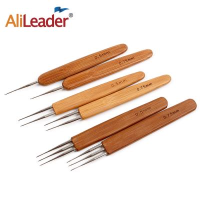 China One Head Wholesale AliLeader Bamboo Handle Stainless Steel Rubber Hook Hooks for sale