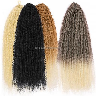 China AliLeader Ombre Deep Wave Hair Extension Color Loose Two Tone Deep Curly Synthetic Hair Weave Deep Wave Hair Bundles Kinky Curly 28Inches Hair Extension for sale