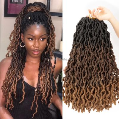 China Gypsy Locs Crochet Braid Hair AliLeader Ombre Locs Freetress Synthetic Wavy Faux Locs 18