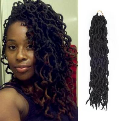 China AliLeader Wholesale Crochet Hair Deep Curly Extensions Crochet Braids Goddess Faux Locs With Synthetic Hair for sale