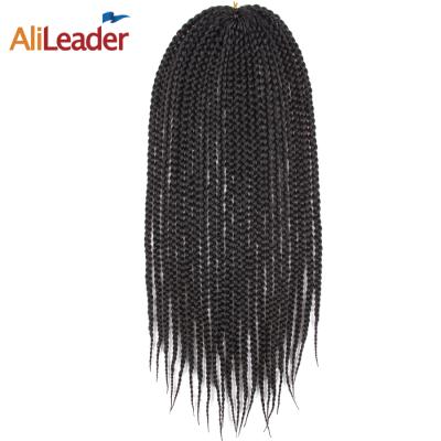 China AliLeader Hot Selling 12/16/20/24/30 Inch Crochet Hair Extension Synthetic Box Braid Crochet Hair Extension Synthetic Box Braid For Women for sale