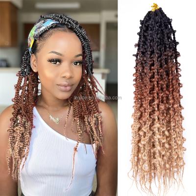 China Box Braid Crochet Hair Butterfly Box Braids Crochet Hair 24Inch Jungle Box Braids Synthetic Butterfly Locs Pre Looped Twist Hair For Black Women for sale