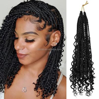 China Goddess River Locs Box Braid With Curly End Wholesale AliLeader Goddess Faux Locs River Messy Box Braid New Hair With Curly End Wavy Synthetic Crochet Hair for sale