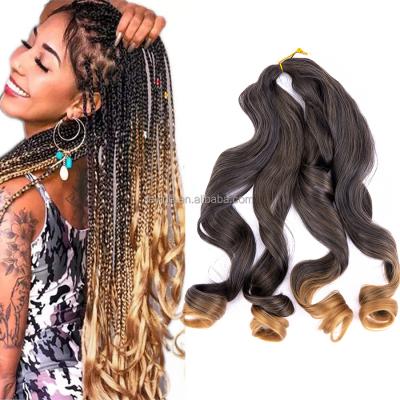 China AliLeader Hair Wave Style Afro Wavy Jumbo Curly Loose Synthetic Hair Attachments Curly Crochet Loop Extensions Spiral Braids For African for sale