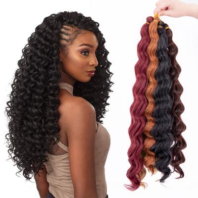 China New Freetress AliLeader Deep Curly Wave Hair Bulk Extension Crochet Hair Synthetic Crochet Braid Hair Bundles for sale