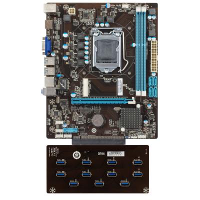 China LGA1151 Esonic B250-BTC Gladiators mining motherboard support 12 gpu cards for sale