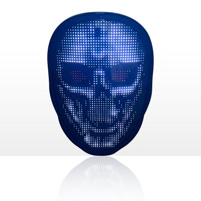 China ABS +PVC Lens + Plastic Silica Gel Led Programmable Full Color Smart Radio Facemask For Masquerades Mardi Gras Rave Festivals for sale