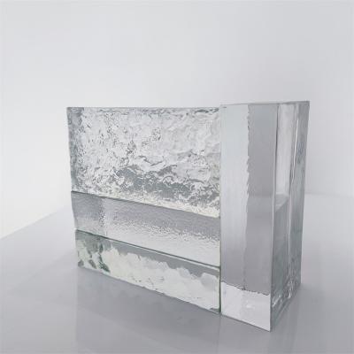 China Waterproof Super Low Tinplate Glass Blocks Crystal Solid Brick For Indoor Decoration for sale