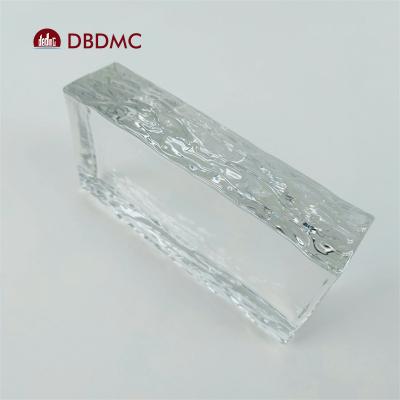 China Whole Sale Low Iron Glass Blocks More Transparent Crystal Solid Glass Brick Waterproof For Outdoor Use for sale