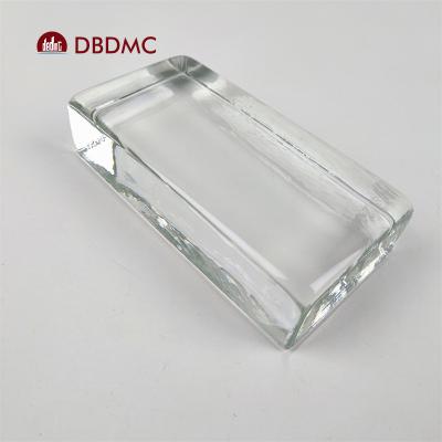 China Waterproof mist surface hot sale clear solid glass block glass brick for building decoration for sale