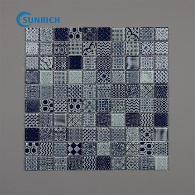 China High Quality Cheap Wall Coating Swimming Pool Parquet Price Glass Mosaic Slab for sale