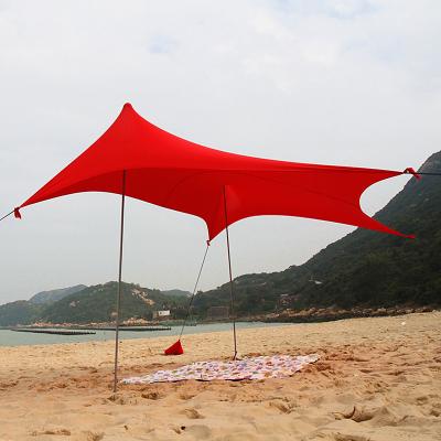 China Extended Type Portable Explorinfo Sun Shade Family Beach Tent Shelters Sunshade Hexagonal UV Beach Sun Protection Camping Instant Beach Tent for sale