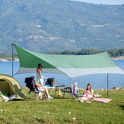 China Extended Type Logo Camping Convenient Oxford Tarp Customized by Explorinfo Set Sun Shelter Rain Fly Tarp for sale