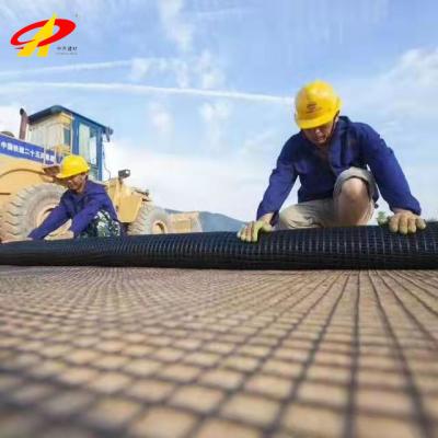 China lightweight geotechnical biaxial plastic geogrid road geogrid retaining wall construction materials geogrid for sale