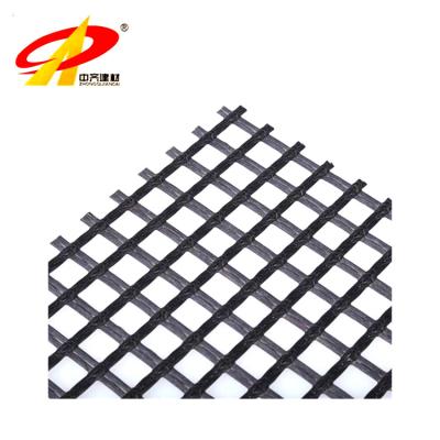 China Asphalt Coating Fiberglass Geogrid Traditional Bitumen Coated Fiberglass Geogrid for sale