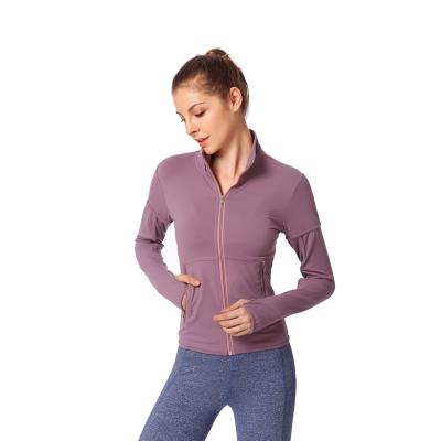 China Breathable Women Sport Full Zip Workout Long Sleeve Yoga Coat Running Ultimate Stretch Yoga Jacket for sale