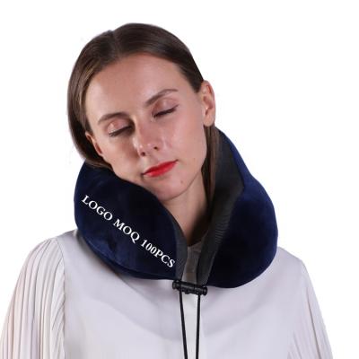 China Memory Eco and Skin Friendly Memory Foam Travel Neck Pillow for Airplane, Office and Home for sale