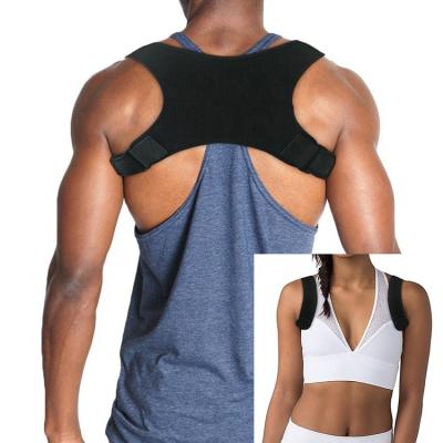 China Free Sample Black Back Brace Adjustable Posture Corrector For Medical Problems And Injury Rehabilitation for sale