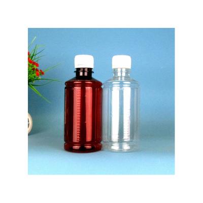 China Household Products Factory Price PET Small Mouth Plastic Transparent Liquid Water Bottle With Scale for sale