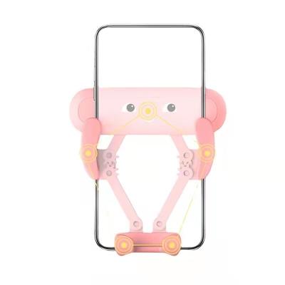 China Adjustable Mouth Creative Navigation Air Car Cartoon Gravity Bracket Removable Car Supplies Cartoon Car Phone Holder for sale