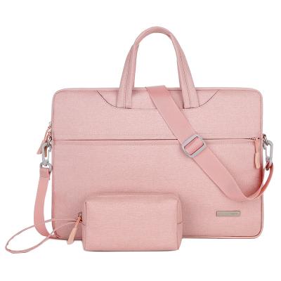 China With USB Cute Pink 14.1 Inch Wholesale Laptop Handbag Fashionable Woman Laptop Bag for sale