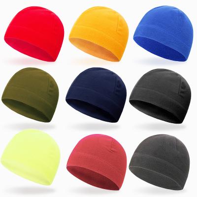 China COMMON Winter Fleece Beanie Men's Skiing Hats Climbing Warm Hat Fleece Embroidery Hat Custom Wholesale for sale