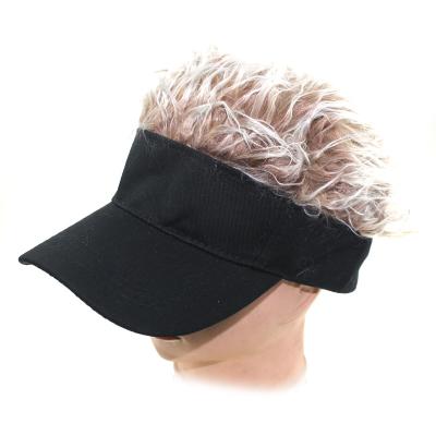 China JOINT spot Europe and the United States foreign trade wig baseball cap sun visor golf hat duck tongue banquet wild creative funny hat for sale