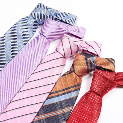 China Fashional Fabric Neck Tie Polyester Stripe High Grade Business Casual Dress Men Tie Manufacturers Wholesale Hot Selling for sale