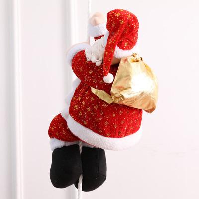 China Christmas Hanging Decoration Rope Santa Climbing Doll Hanging Decoration Doll Market Top Window Layout Wholesale for sale