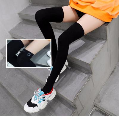 China Autumn and winter cotton stockings silicone knee socks QUICK DRY anti-skid thigh thumps pure color women's stockings high stockings for sale