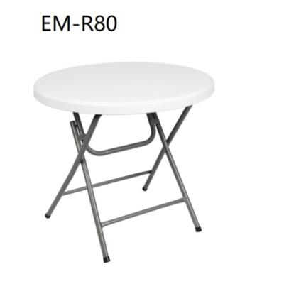 China Traditional outdoor folding furniture Table picnic plastic round tables-R80 for sale