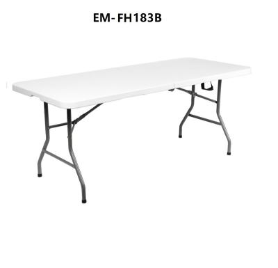 China Traditional Outdoor Picnic Rectangle Plastic Folding Table Furniture Party Tables Portable Plastic Folding Tables-FH183B for sale