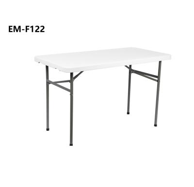 China Traditional Outdoor Picnic Rectangle Plastic Folding Table Furniture Party Tables Portable Plastic Folding Tables-EM-F122 for sale