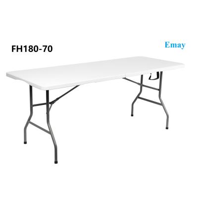 China Traditional Outdoor Banquet and Picnic Furniture Folding Table Picnic Fold-in-Half Tables-EM-FH180X70 for sale