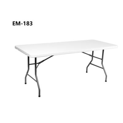 China Traditional Outdoor Furniture Folding Table Picnic Rectangle Tables Portable Plastic Folding Banquet And Picnic Tables-EM-F183 for sale