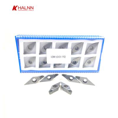 China Cast aluminum pcd cutting tools pcd turning inserts/cutter VCMT110404 VCGT110204 vcgw1103 vcgw1604 PCD inserts for sale