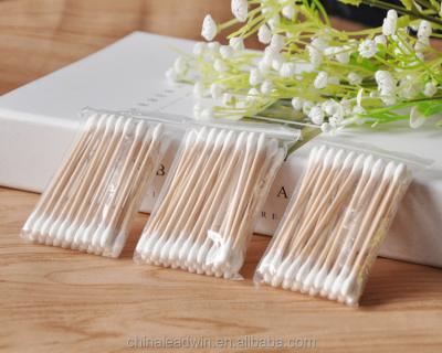 China 100% Pure Cotton Cheap Price Disposable Ear Cleaning Stick Cotton Wood Buds for sale