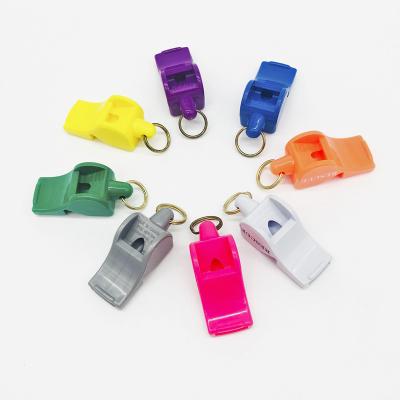 China Promotion Gifts Cheap Hot Selling Colorful Plastic Whistle For Outdoor Emergency for sale