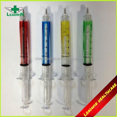 China Promotional Syringe Shape Plastic Pen Promotion Gift Ball Pen for sale