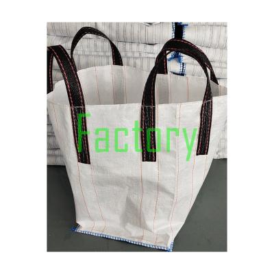 China Conductive / Antistatic / Breathable Large 1000Kg Fibc Bag Container Bag Black for sale