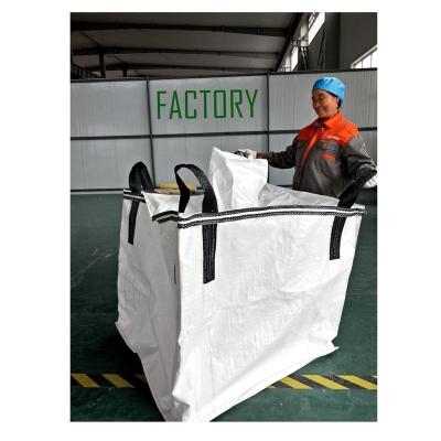 China Large Durable Open Top Virgin Polypropylene Woven Jumbo Bag For Sand Cement Mud Building Material for sale