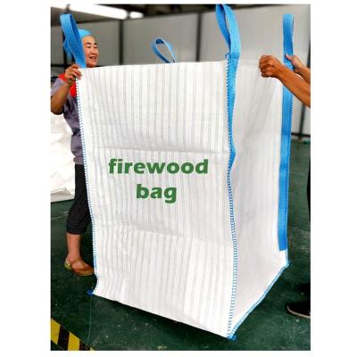 China Yantai Breathable OEM Polypropylene PP Fabric And Mesh Firewood Tote Bag for sale