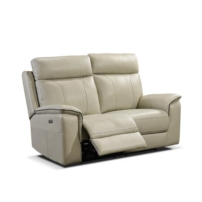 China Recliner China Supplier White Modern Luxury Italian Double Fabric Electric 2 Seater Recliner Leather Sofa for sale