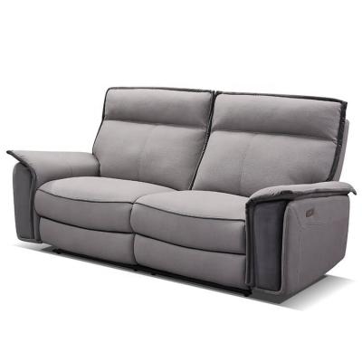 China Lay Europe Style Gray 3 Seat Home Theater Chesterfield Recliner Sofa for sale